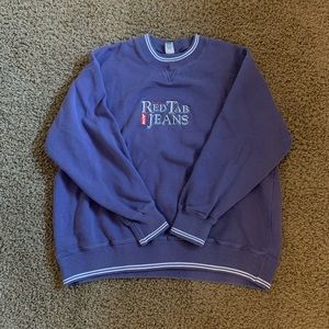 vintage levis crewneck red tab jeans